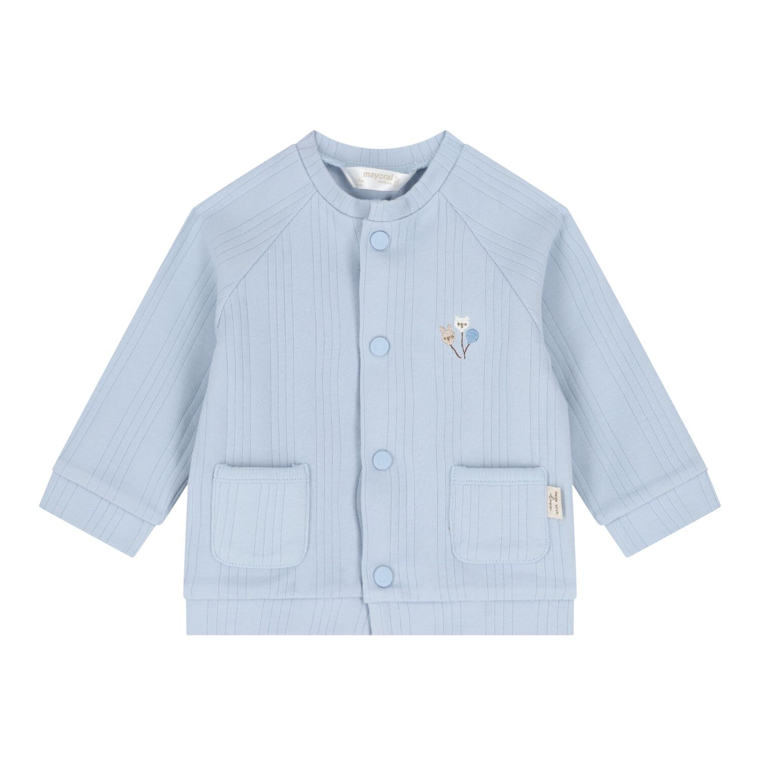 Baby Boys White & Blue Balloon Tracksuit ( 3 Piece ), 3, hi-res