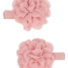 Girls Pink Flower Hairclips ( 2 Pack ), 2, hi-res