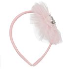 Girls Pink Tulle Headband, 1, hi-res
