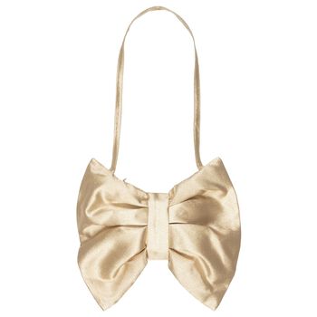 Girls Gold Bow Handbag