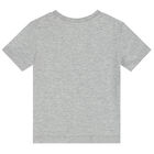 Younger Boys Grey Logo T-Shirt, 3, hi-res