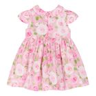 Baby Girls Pink Rose Dress, 1, hi-res