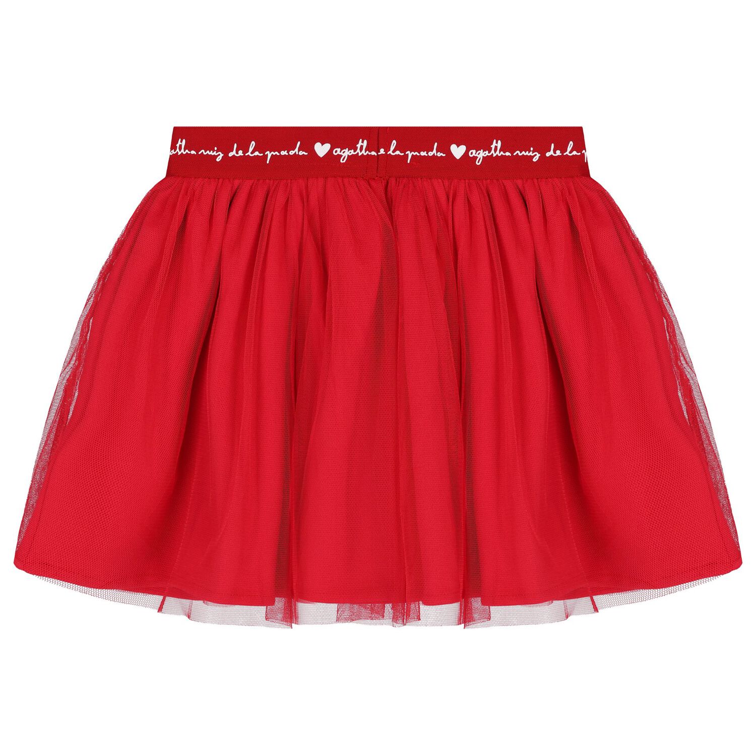 Girls Red Checked & Heart Skirt Set, 1, hi-res