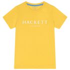 Boys Yellow Logo T-Shirt, 5, hi-res