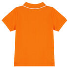 Younger Boys Orange Logo Polo Shirt, 3, hi-res