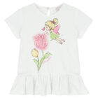 تيشيرت تينكربيل باللون الأبيض للبنات , 1, hi-res