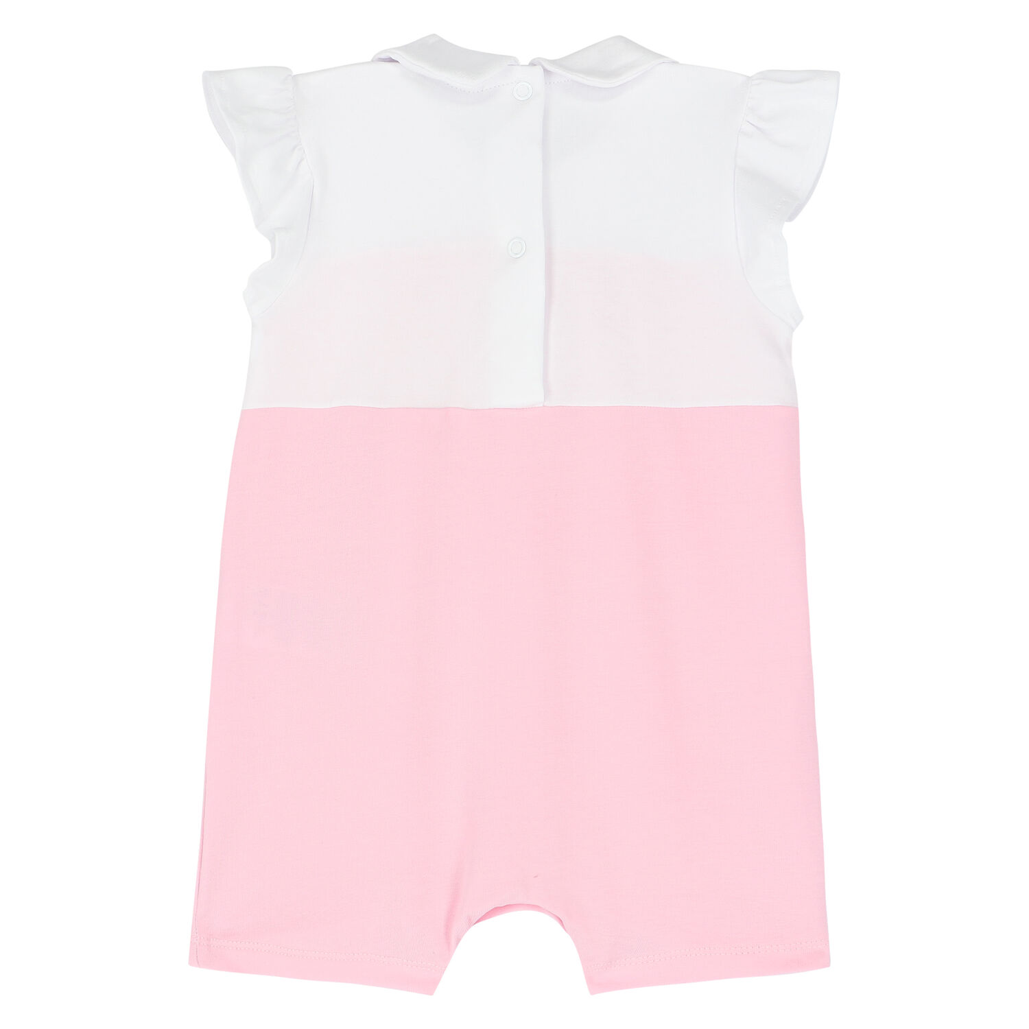 Baby Girls White & Pink Love Romper, 1, hi-res image number null