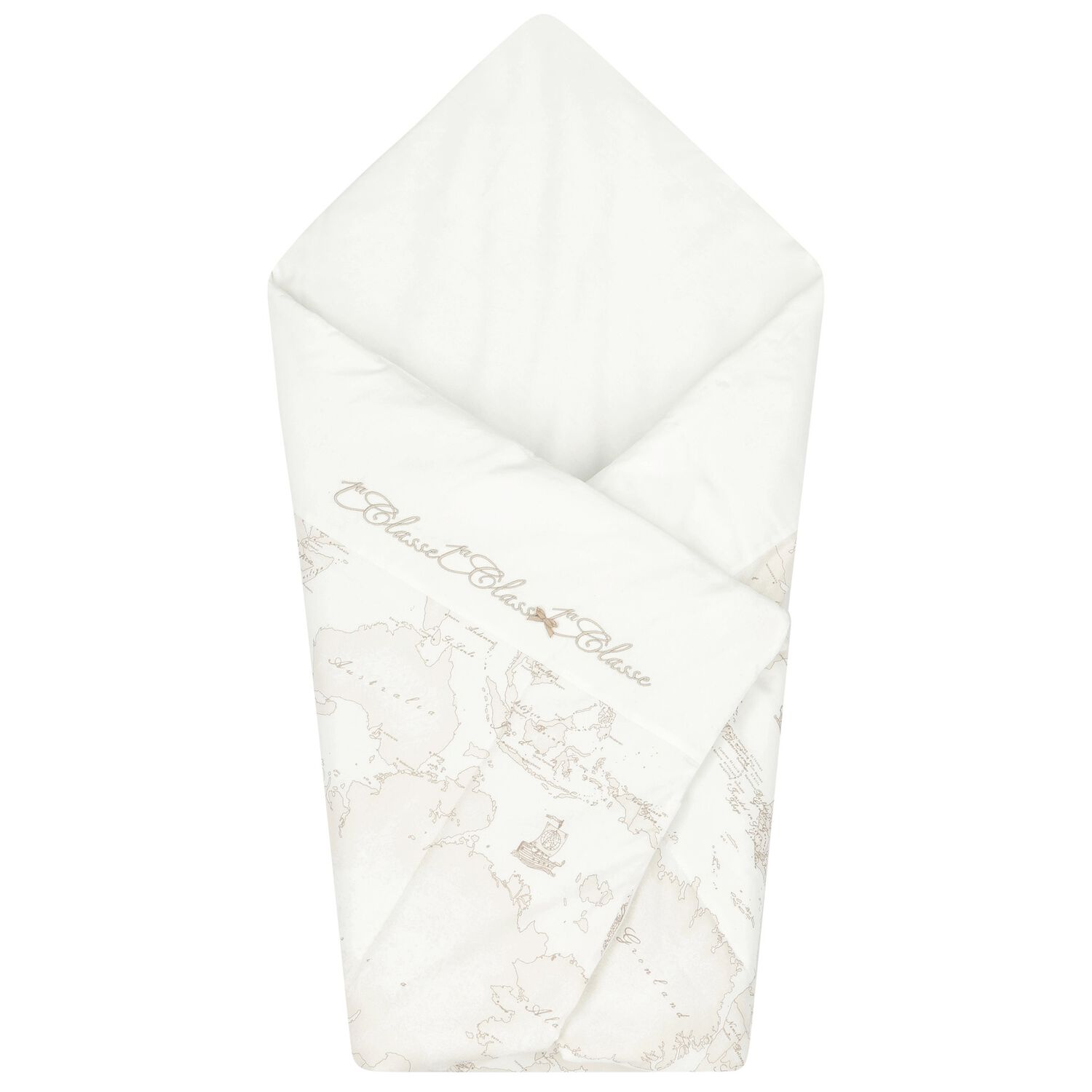 بطانية بطبعة خريطة باللون العاجي والبيج, 1, hi-res image number null