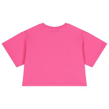 تيشيرت بنات بالشعار تيدى بير باللون الوردى 