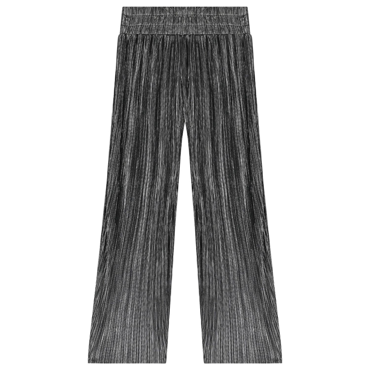 Girls Silver Pliss&eacute; Logo Trousers, 1, hi-res
