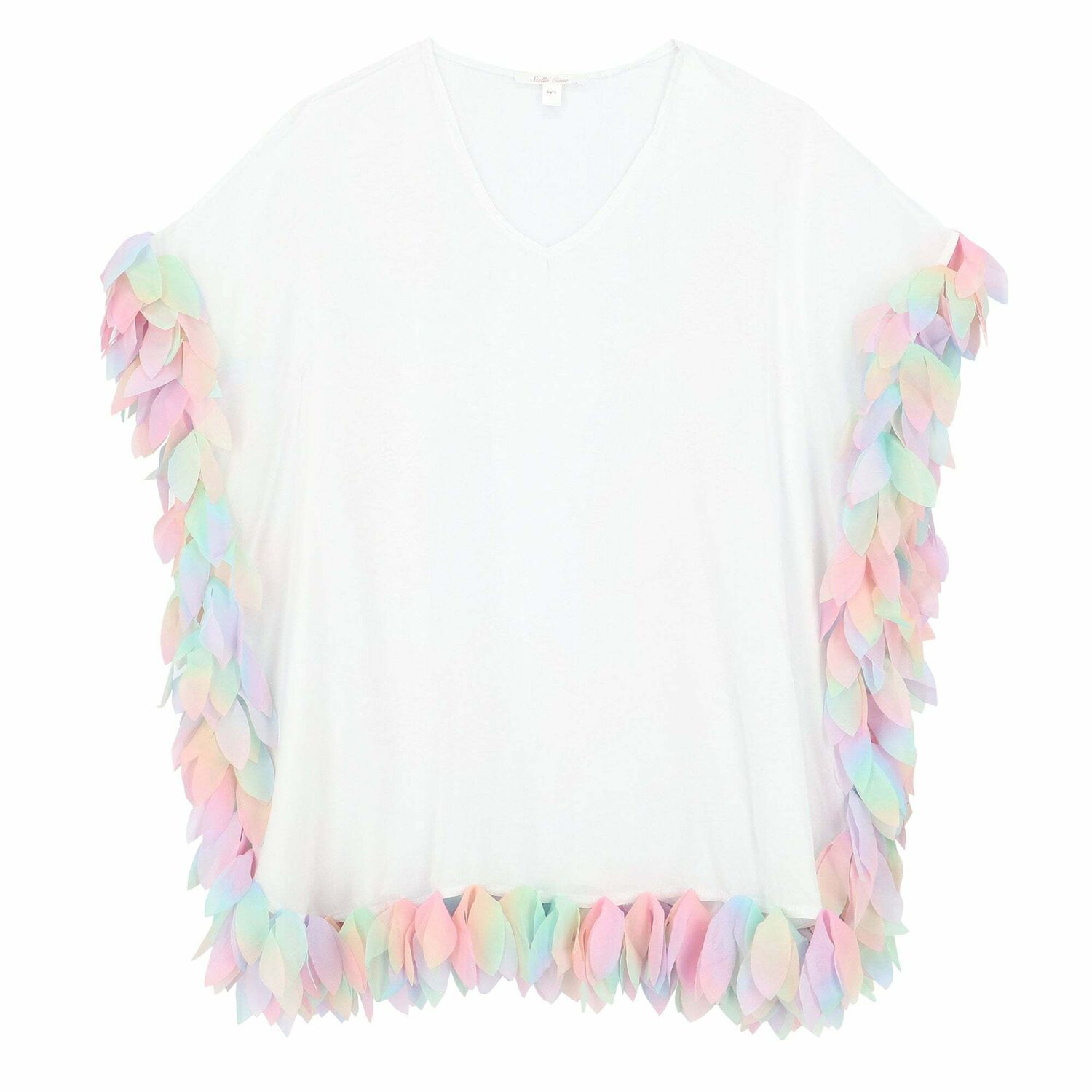 White & Rainbow Petal Kaftan, 1, hi-res image number null
