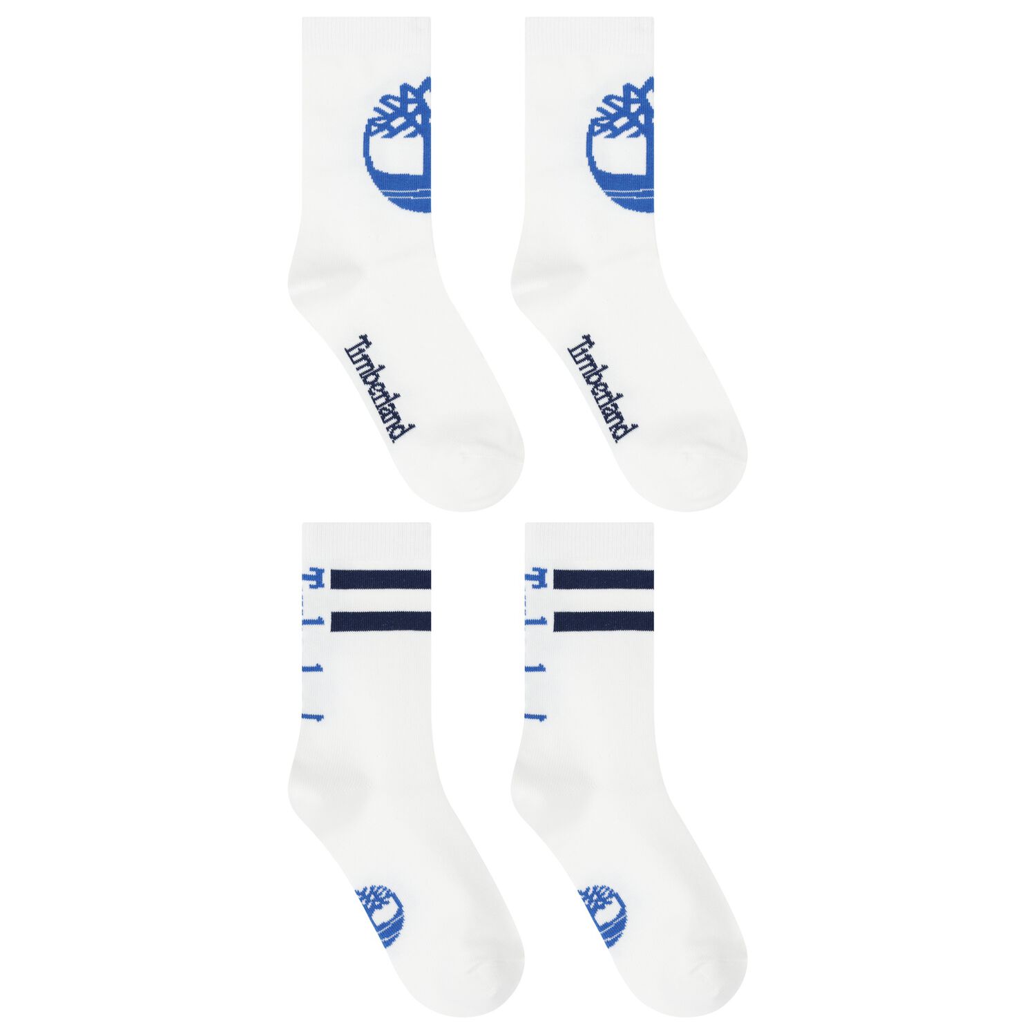 Boys White Logo Socks ( 2-Pack ), 1, hi-res image number null