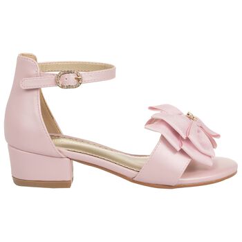 Girls Pink Bow Sandals