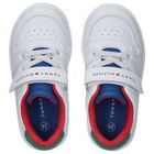Boys White Logo Trainers, 1, hi-res