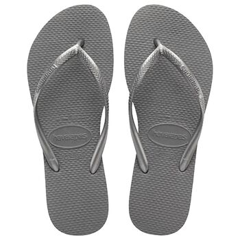 Havaianas Girls Grey Logo Flip Flops, 1 Girls Grey Logo Flip Flops
