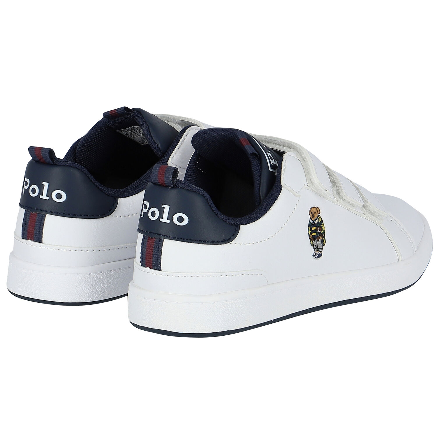 Boys White Logo Trainers, 2, hi-res image number null