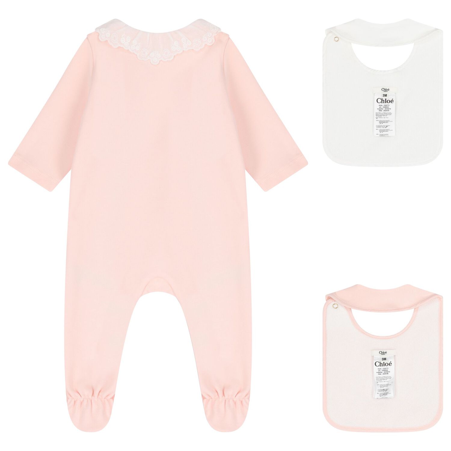 Baby Girls Pink & White Babygrow Gift Set , 2, hi-res