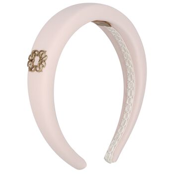 Girls Pink Logo Crepe Headband
