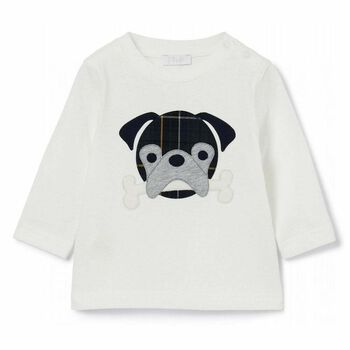 Younger Boys White Long Sleeve Top