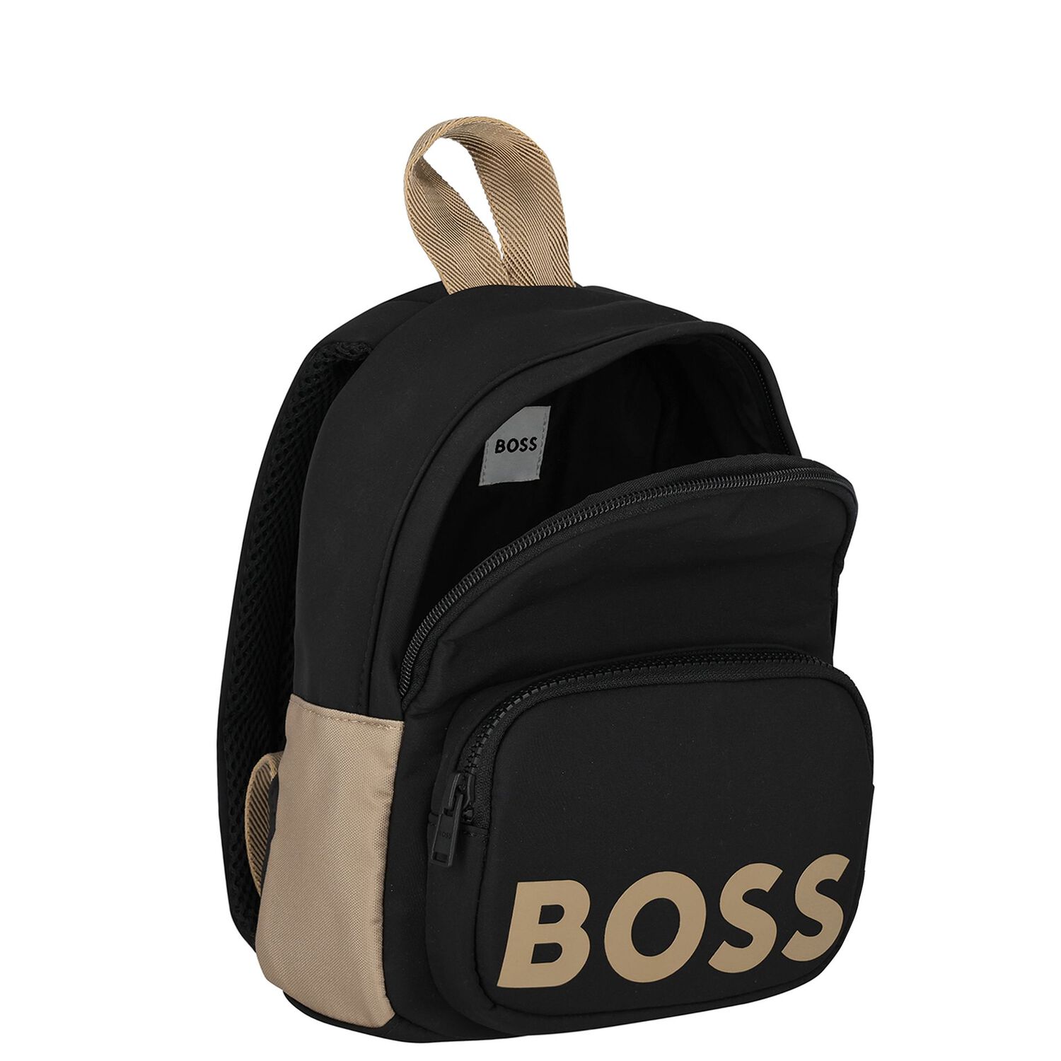 Boys Black Logo Backpack, 1, hi-res image number null