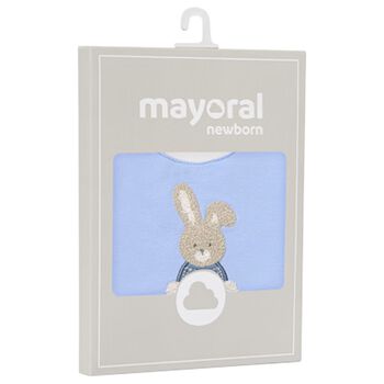Baby Boys Ivory & Blue Bibs ( 2 Pack )