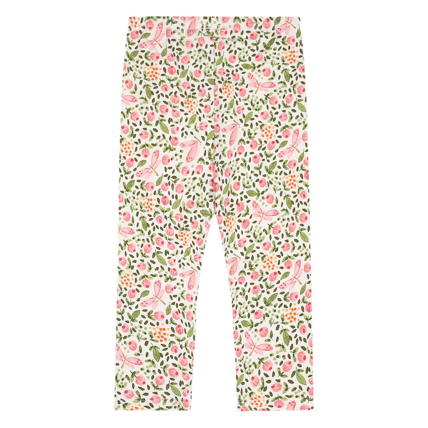 Younger Girls Pink, White & Green Leggings Set, 1, hi-res