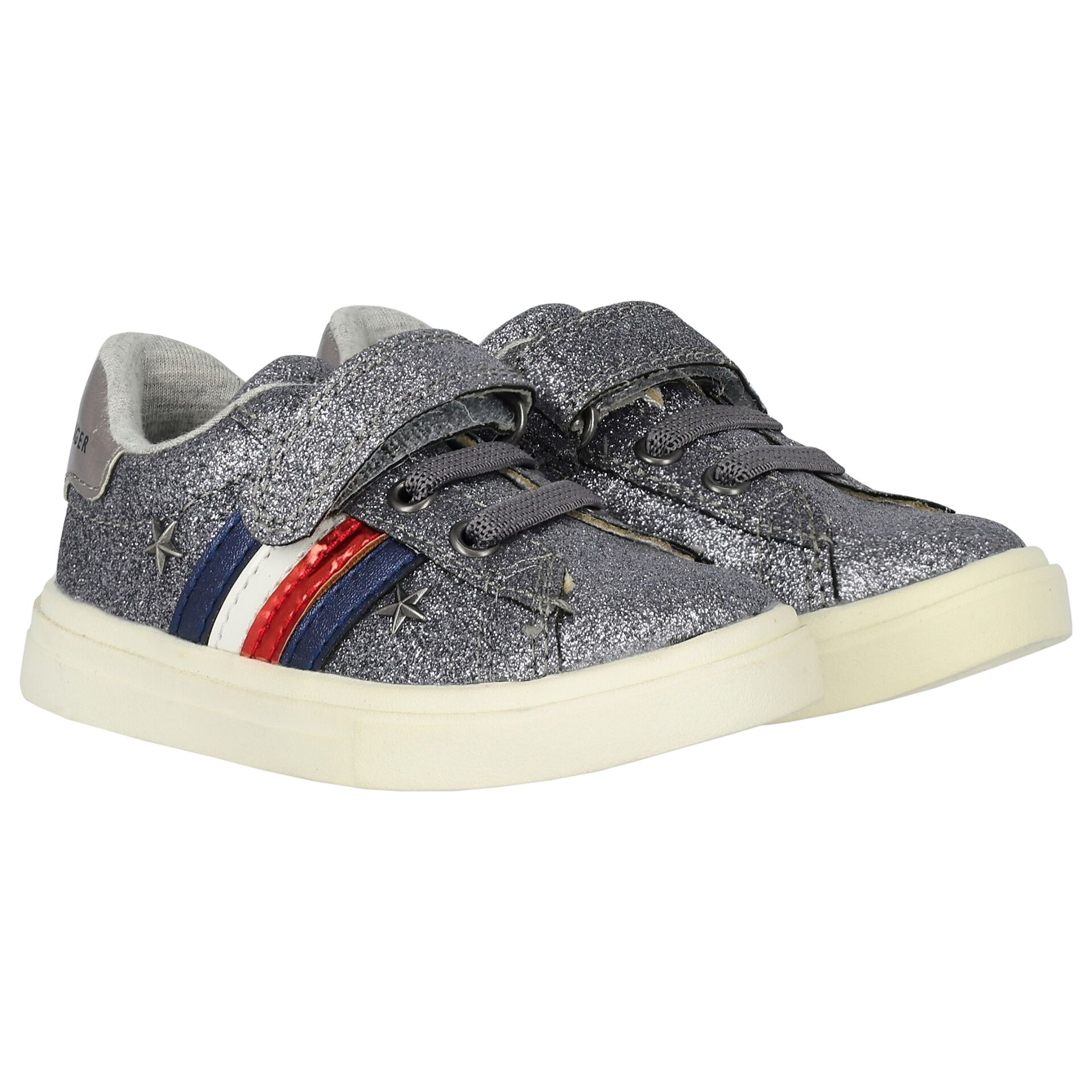 Tommy Hilfiger Girls Silver Logo Trainers Junior Couture UAE