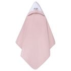 Baby Girls Pink Hooded Towel, 2, hi-res