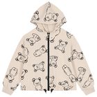 Girls Ivory & Black Teddy Bear 3 Piece Tracksuit, 1, hi-res