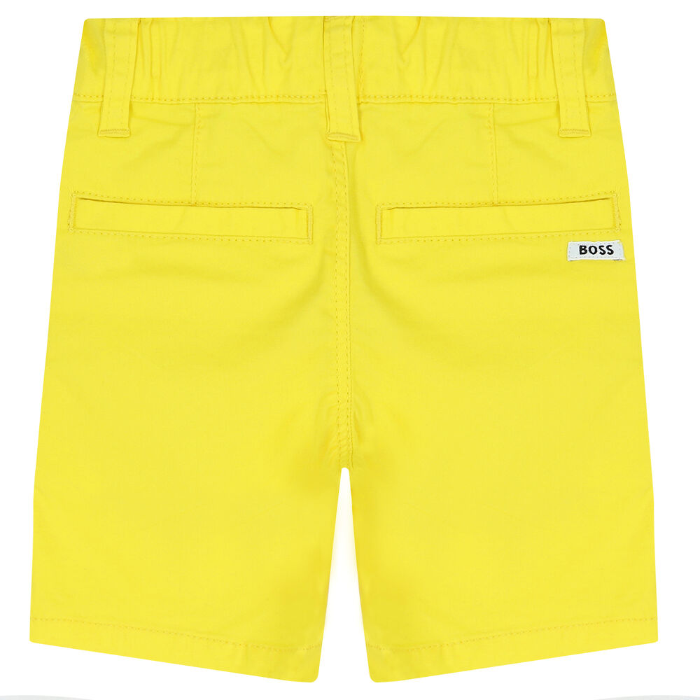 BOSS Younger Boys Yellow Shorts Junior Couture UAE