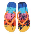 Boys Multi-Coloured Palm Tree Flip Flops, 1, hi-res