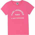 Girls Pink Logo T-Shirt, 1, hi-res