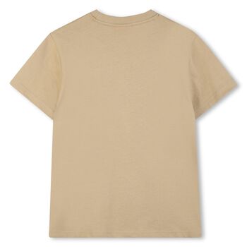 Boys Beige Logo T-Shirt 