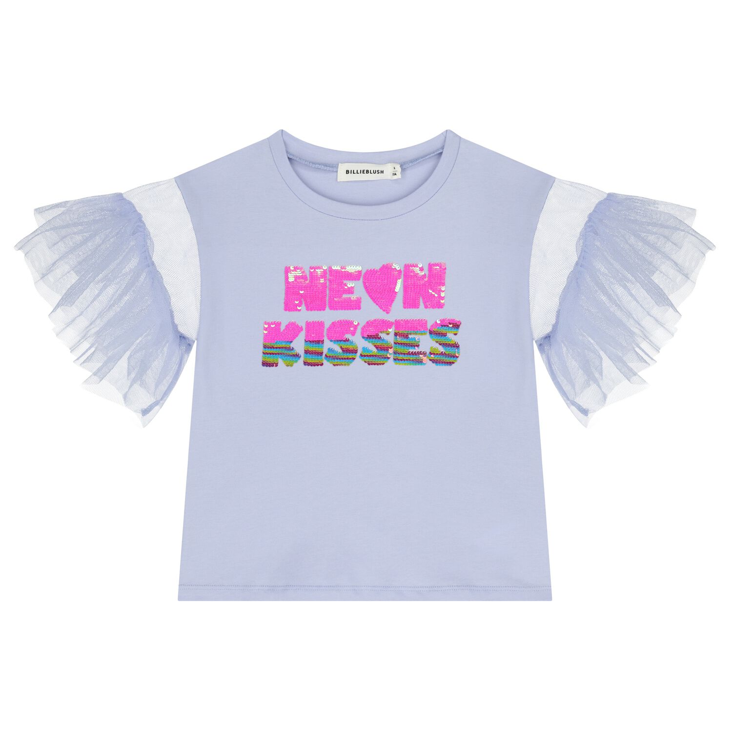 Girls Purple Sequin Tulle T-Shirt, 1, hi-res