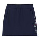Girls Navy Logo Skirt, 1, hi-res