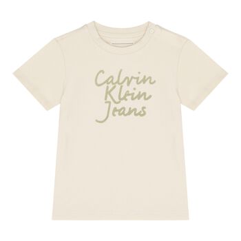 Baby Girls Beige Logo T-Shirt