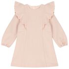 فستان بنات بالشعار باللون الوردي, 1, hi-res