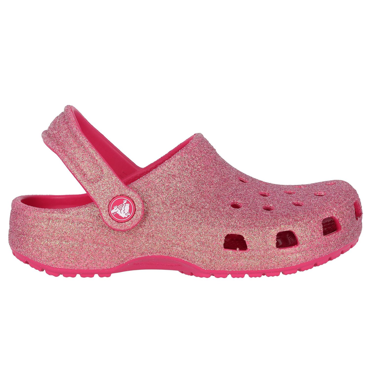 Girls Pink Iridescent Glitter Classic Clogs Sandals, 2, hi-res image number null