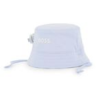 Baby Boys Blue & White Striped Logo Hat, 1, hi-res