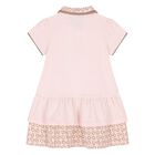 Younger Girls Pink Logo Polo Dress, 3, hi-res