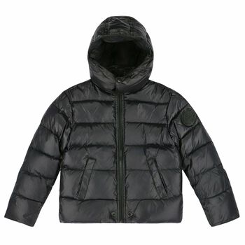 Boys Black Puffer Jacket