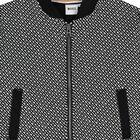 Girls Black & White Logo Zip Up Top, 1, hi-res