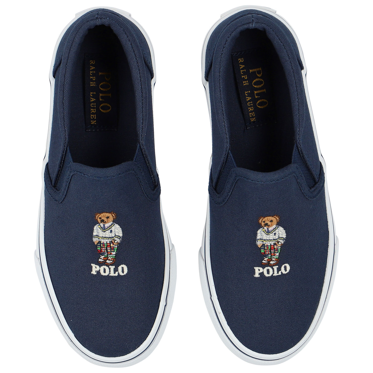 Boys Navy Polo Bear Trainers, 1, hi-res image number null