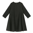 Girls Black Printed Dress, 1, hi-res