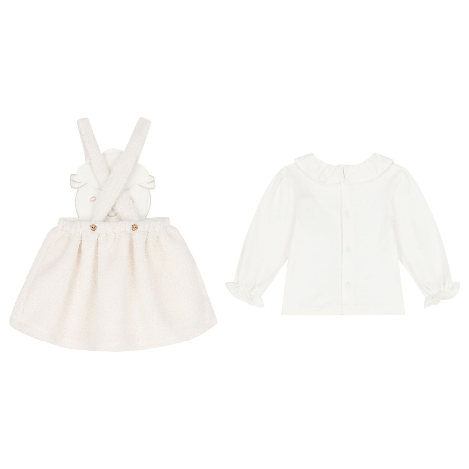 Baby Girls Ivory Sheep Skirt Set, 1, hi-res image number null