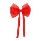 Girls Red Bow Hair Clip, 1, hi-res