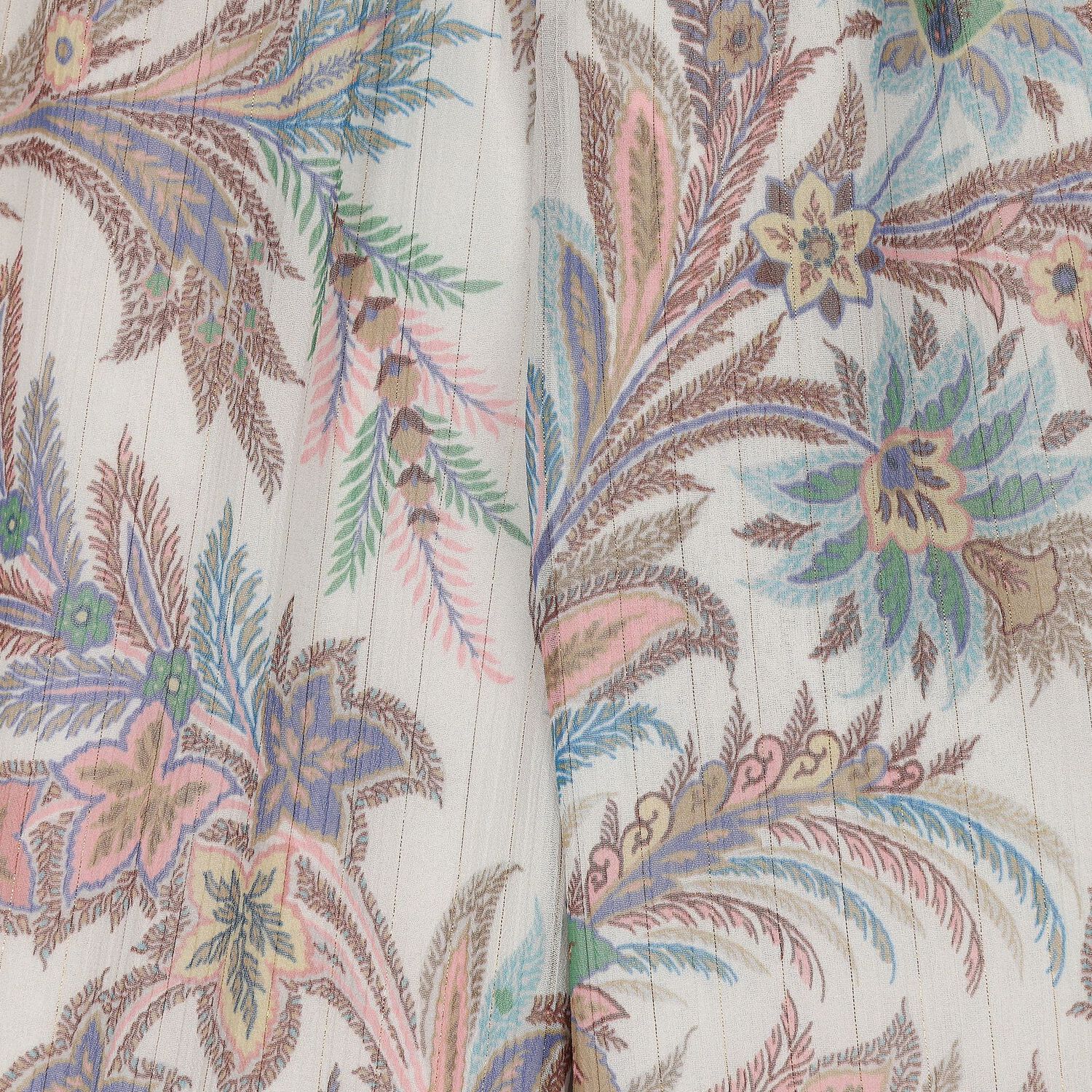 Girls Beige Paisley Trousers, 1, hi-res