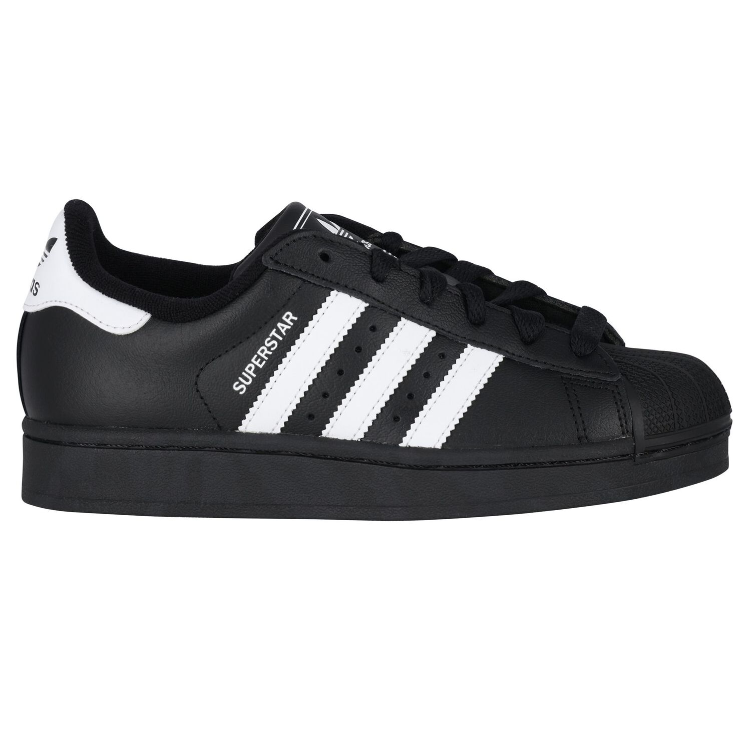 Black Logo Superstar Trainers, 1, hi-res