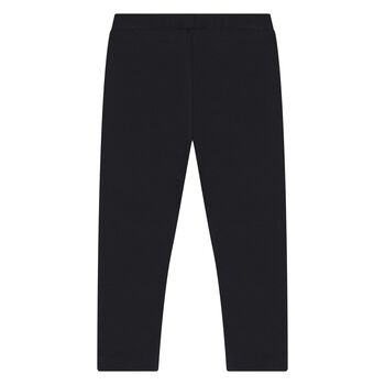 Younger Girls Ivory & Black Teddy Bear Leggings Set 