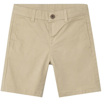 Boys Beige Cotton Twill Shorts